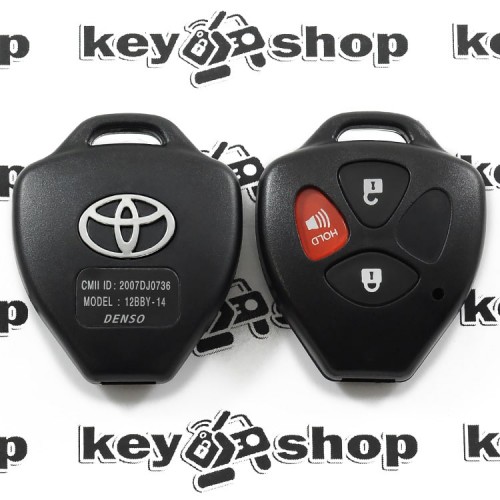        Корпус авто ключа для Toyota (Тойота) 2 + 1 кнопки , без лезвия (под установку родного)