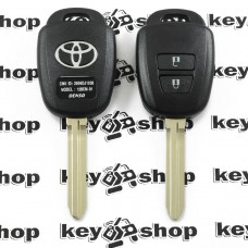 Корпус автоключа для Toyota RAV4, Corolla, Highlander (Тойота РАВ4, Королла, Хайлендер) 2 кнопки, лезвие TOY43