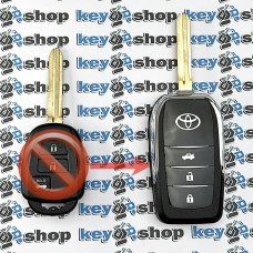       Корпус выкидного ключа TOYOTA (Тойота) 3 кнопки, с лезвием TOY43 (Под переделку)