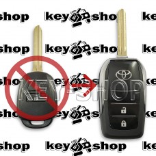   Корпус выкидного ключа TOYOTA (Тойота) 2 кнопки, с лезвием TOY43 (Под переделку)
