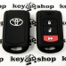 Чехол (черный, силиконовый) для пульта Toyota (Тойота) 2 + 1 кнопки