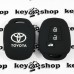 Чехол (черный, силиконовый) для авто ключа Toyota (Тойота) 3 кнопки