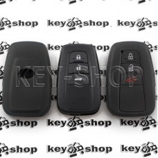    Чехол (черный, силиконовый) для смарт ключа Toyota (Тойота) 3 кнопки