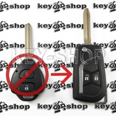  Корпус выкидного ключа TOYOTA (Тойота) 2 кнопки, лезвие TOY 43 (Под переделку)