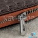 Ключница карманная (кожаная, коричневая, с тиснением, на молнии, с карабином, с кольцом), логотип авто Toyota (Тойота)