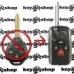 Выкидной ключ для Toyota (Тойота) 3 + 1 кнопки,  лезвие TOY 43  (под переделку)