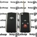Выкидной ключ для Toyota (Тойота) 3 + 1 кнопки,  лезвие TOY 43  (под переделку)