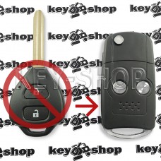 Корпус выкидного ключа для TOYOTA (Тойота)  2 - кнопки,  лезвие TOY 43  (под переделку)