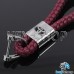 Кожаный плетеный (бордовый) брелок для авто ключей Toyota (Тойота)
