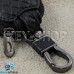 Ключница карманная (кожаная, черная, с тиснением, на молнии, с карабином, с кольцом), логотип авто Toyota (Тойота)