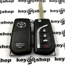 Корпус выкидного ключа для Toyota (Тойота), 3 + 1 кнопки, лезвие VA2