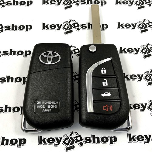 Корпус выкидного ключа для Toyota (Тойота), 3 + 1 кнопки, лезвие VA2
