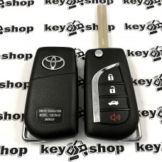 Корпус выкидного ключа для Toyota (Тойота), 3 + 1 кнопки, лезвие TOY48