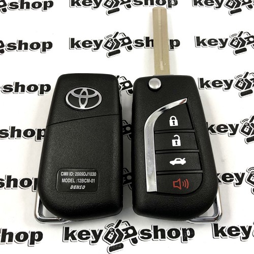 Корпус выкидного ключа для Toyota (Тойота), 3 + 1 кнопки, лезвие TOY48