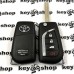 Корпус выкидного ключа для Toyota (Тойота), 3 + 1 кнопки, лезвие TOY48