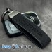 Кожаный замшевый (черный) брелок для авто ключей с логотипом Toyota (Тойота) 