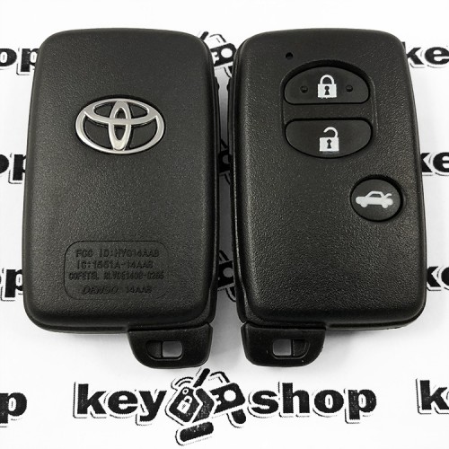 Корпус смарт ключа для Toyota RAV4, Camry, Land Cruiser, Venza (Тойота РАВ4, Камри, Ленд Крузер, Венза) 3 кнопки (c лезвием)