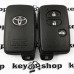 Корпус смарт ключа для Toyota RAV4, Camry, Land Cruiser, Venza (Тойота РАВ4, Камри, Ленд Крузер, Венза) 3 кнопки (c лезвием)
