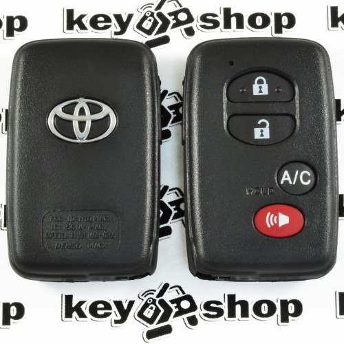 Корпус смарт ключа для Toyota Prius (Тойота Приус) 3+1 кнопки
