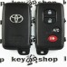 Корпус смарт ключа для Toyota Prius (Тойота Приус) 3+1 кнопки
