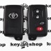Корпус смарт ключа для Toyota (Тойота) 3+1 кнопки