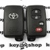 Корпус смарт ключа для Toyota (Тойота) 3+1 кнопки