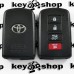 Оригинальный корпус смарт ключа для TOYOTA Highlander RAV4 (Тойота Хайлендер РАВ4) 3 + 1 (panic) кнопки