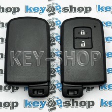 Корпус смарт ключа для Toyota RAV4, Camry, Land Cruiser, Venza (Тойота РАВ4, Камри, Ленд Крузер, Венза) с лезвием , 2 кнопки,  (без логотипа)