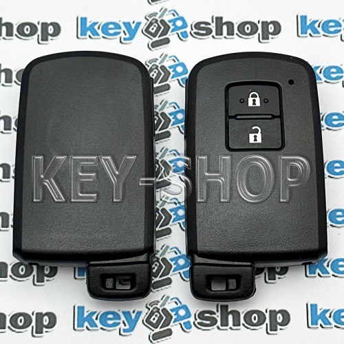 Корпус смарт ключа для Toyota RAV4, Camry, Land Cruiser, Venza (Тойота РАВ4, Камри, Ленд Крузер, Венза) с лезвием , 2 кнопки,  (без логотипа)
