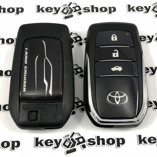Оригинальный смарт ключ для Toyota Land Cruiser (Тойота Ленд Крузер) 3 кнопки, H chip P1:39, 433 MHz