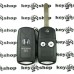 Выкидной автоключ Honda (Хонда) 2 кнопки, 433MHz, чип ID46