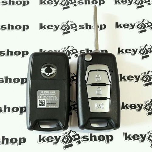 Корпус выкидного ключа для Ssang-Yong (Санг Йонг) 3 - кнопки, лезвие TOY40