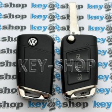 Выкидной ключ для Volkswagen (Фольксваген) 3 кнопки 5K0837202AE, ID 48, 315 MHZ