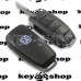 Корпус выкидного ключа для Volkswagen (Фольксваген) 3 кнопки, лезвие HU66