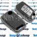 Чехол на смарт ключ Seat (Сеат), (серебристый, полиуретановый с тиснением под кожу), кнопки с защитой