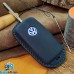  Чехол на ключ VOLKSWAGEN (Фольксваген) натуральная кожа, синий, 3 кнопки (ручная работа)