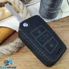               Чехол на выкидной ключ VOLKSWAGEN (Фольксваген) Golf, Jetta, Atlas, Tiguan, 3+1 кнопки (кожа нубук), бесключевой доступ