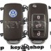 Корпус выкидного автоключа Volkswagen (Фольксваген) (коричневый) 3 - кнопки, лезвие HU66,HU49