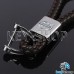 Кожаный плетеный (коричневый) брелок для авто ключей VOLVO (Вольво)