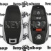 Смарт ключ для Volkswagen Touareg (Фольксваген Туарег) 3 кнопки + 1 (panic), HITAG (VAG), PCF 7945A, 315Mhz / Keyless Go