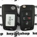 Оригинальный выкидной ключ для Volkswagen (Фольксваген) 3+1 (panica) кнопка, чип ID49, (HITAG AES), 5GO959752BD, 315 MHZ (Keyless-go)
