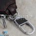 Ключница карманная (кожаная, черная, с тиснением, на молнии, с карабином, c кольцом), логотип авто Volkswagen (Фольксваген)