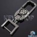 Брелок для ключа Volkswagen (Фольксваген), (темный хром), с карабином