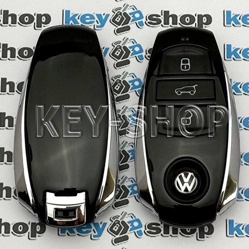 Смарт ключ для Volkswagen Touareg (Фольксваген Туарег) 3 кнопки, HITAG (VAG), PCF7945, 868Mhz  / Keyless Go