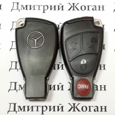 Корпус смарт ключа с отсеком для батареи Mercedes CLS, CLK, C215, Vito (Мерсдес) - 3 кнопки + 1 кнопка (panic)