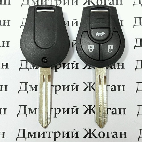 Корпус автоключа для NISSAN (Ниссан) 3 - кнопки, лезвие NSN14