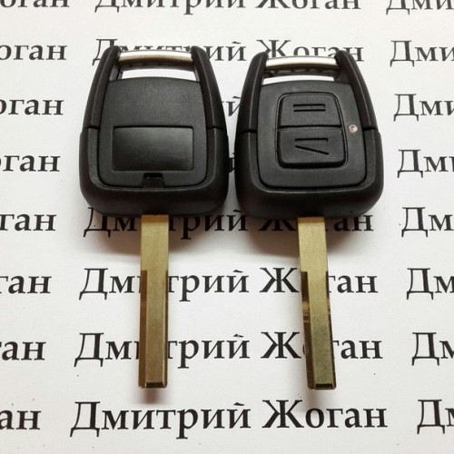 Автоключ для OPEL (Опель) 2- кнопки, чип ID46, 433 MHz, лезвие HU43P