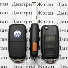 Выкидной ключ для VOLKSWAGEN TOUAREG (Фольксваген Туарег), (keyless), 3+1 - кнопка, id46 (PCF7942)/315 Mhz