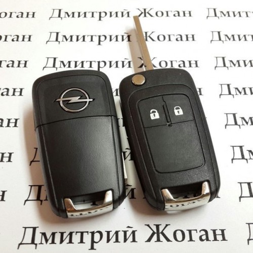 Оригинальный выкидной ключ для OPEL Insignia (Опель Инсигния),(keyless), 2 - кнопки, чип ID46(PCF7952) 433 Mhz
