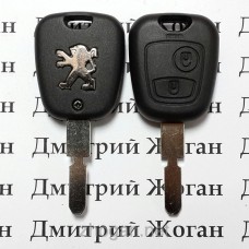 Корпус ключа для PEUGEOT (Пежо) 406, 2 - кнопки, лезвие NE78